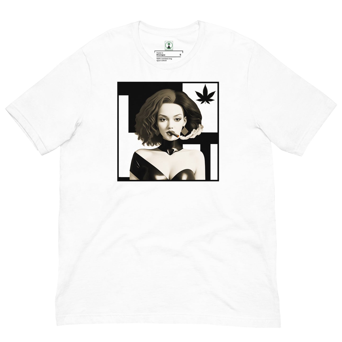 unisex graphic t shirt black and white