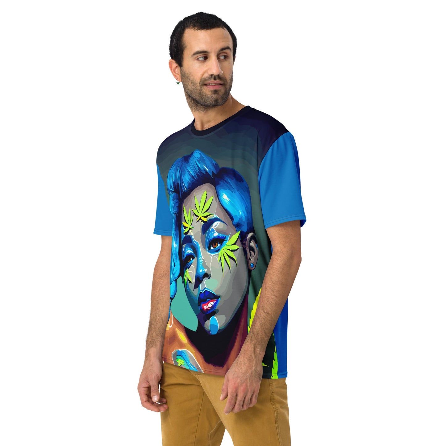 royal blue graphic shirt