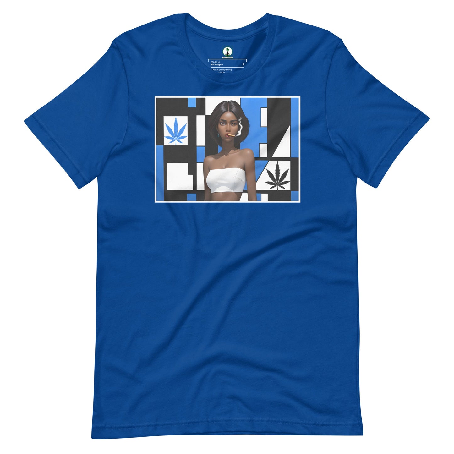 dark blue graphic tee