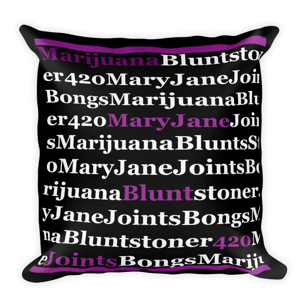 Black and Purple Pillow Cool Weed Pillow Buy Now - 420 Weed Shirts 