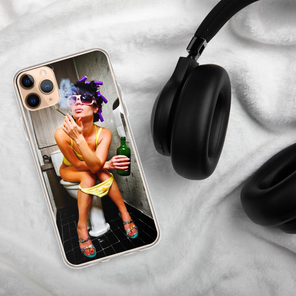 Lit iPhone Case Featuring Girl Smoking Weed on Toilet Shop