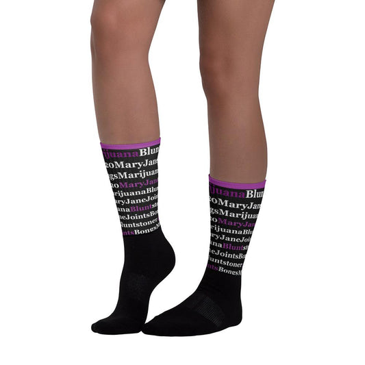 Purple Weed Socks