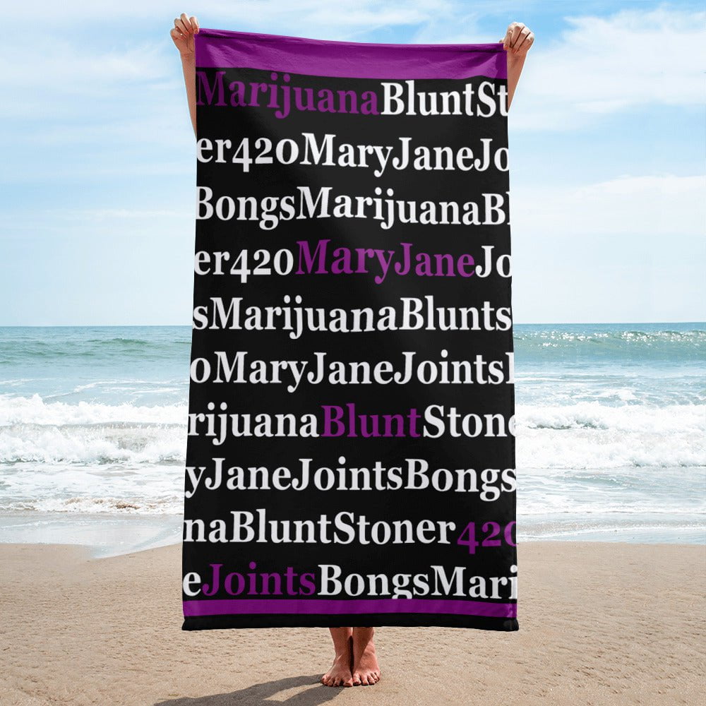 Dark Purple Towels- Cool Beach Towel