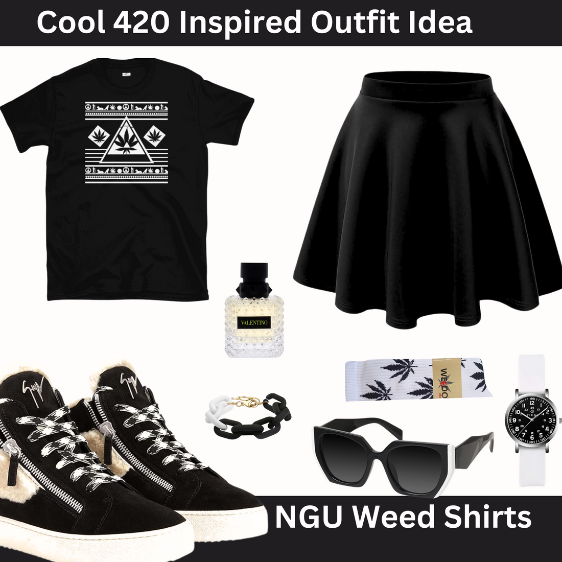 cute black and white outfit