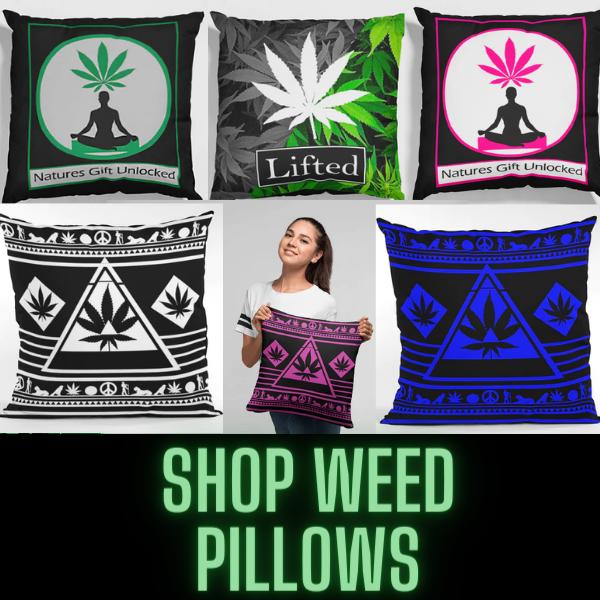 creative weed pillows