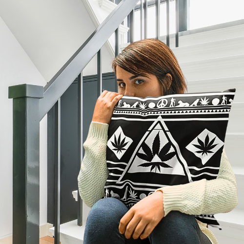 weed leaf pillow unique stoner room idea