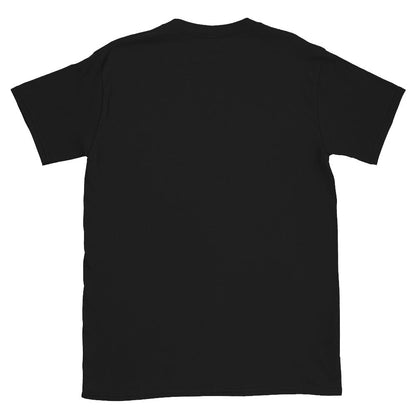 artistic white weed design on a black t-shirt.
