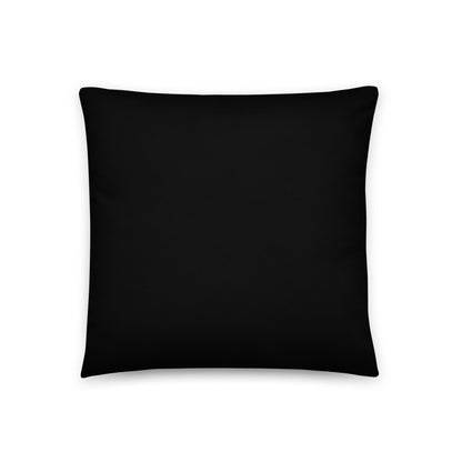 Edgy stoner pillow showcasing a stylish girl with a joint in an urban setting