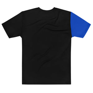 blue and black graphic tees