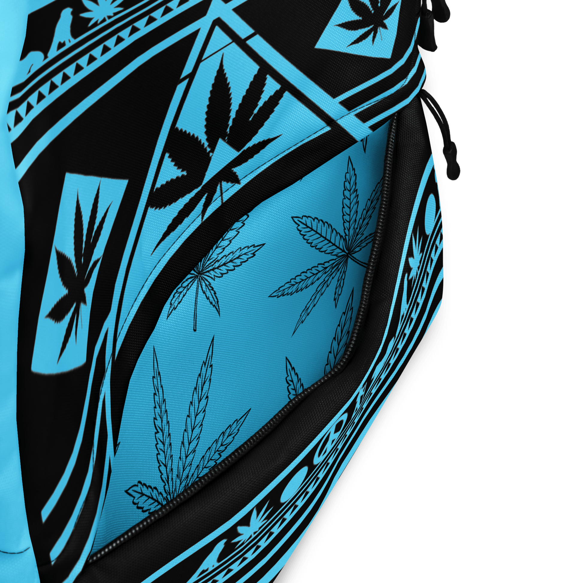 water-resistant backpack weed gamma blue
