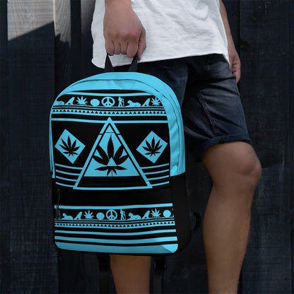 cool gamma blue weed backpack
