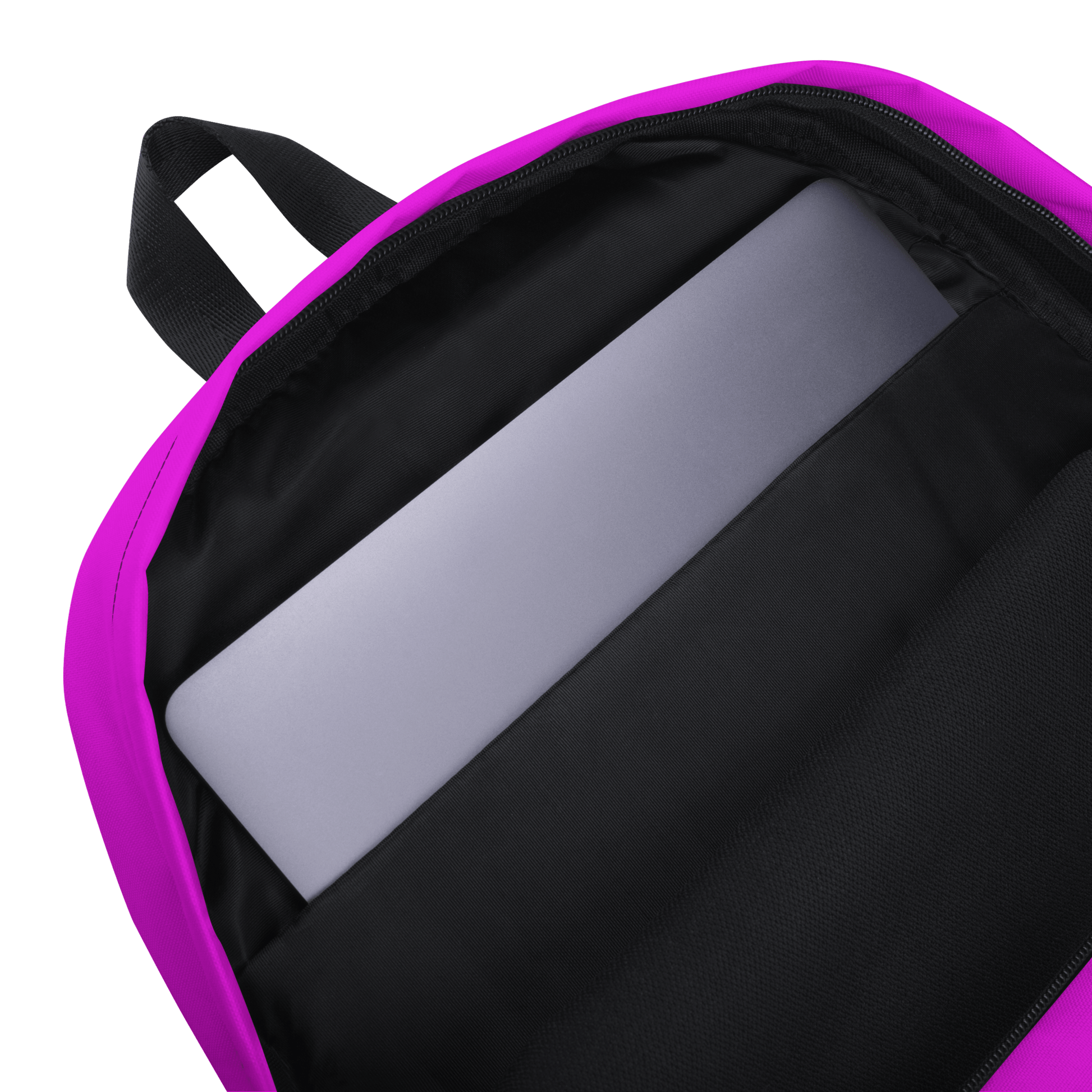 inside pink backpack