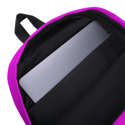 inside pink backpack