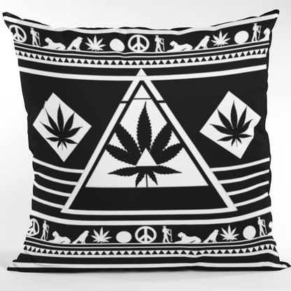 black and white throw pillow