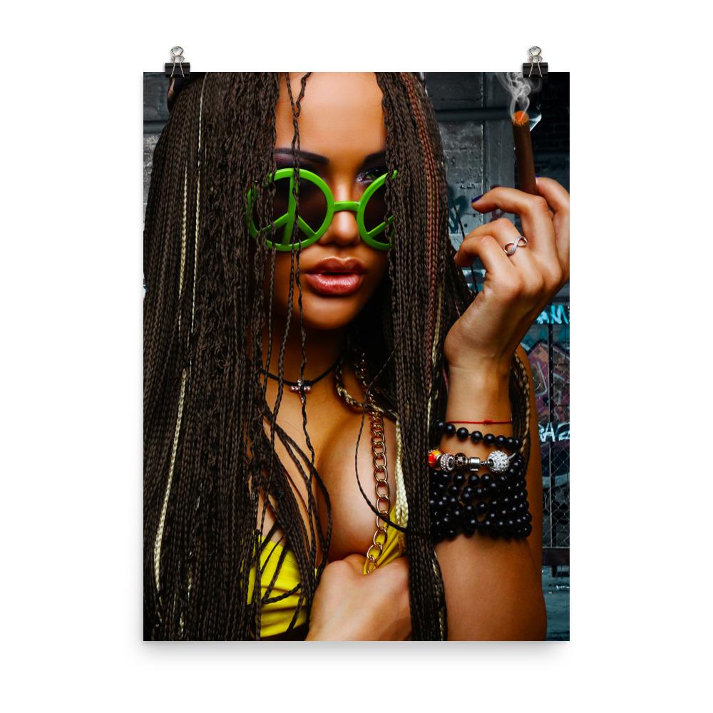 girl smoking poster