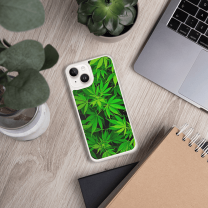 Leafy Luxury: Green Weed Phone Case! Elevate Your Style!