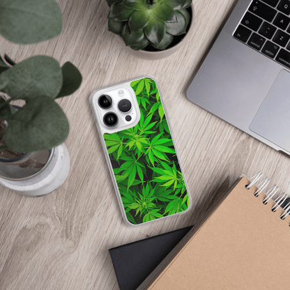 Leafy Luxury: Green Weed Phone Case! Elevate Your Style!