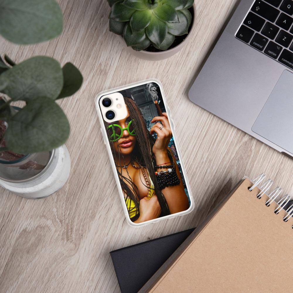Girl Smoking iPhone Case Colorful iPhone Case $20