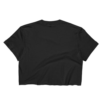 Marijuana Crop Top Featuring a Girl Getting High in Black & White - 420 Weed Shirts 