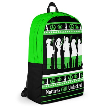 green weed backpack