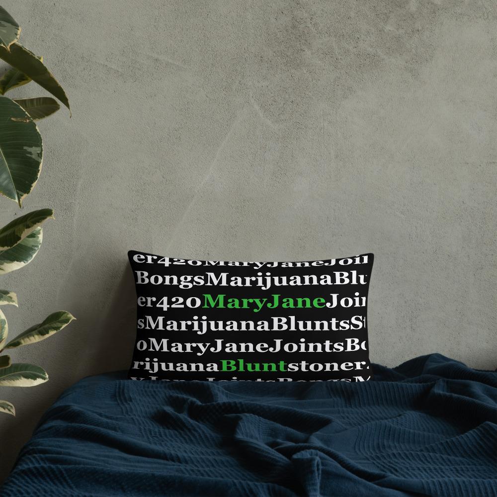 Weed Room Ideas Cool Weed Pillow Black and Green