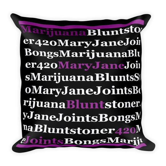 Black and Purple Pillow Cool Weed Pillow Buy Now - 420 Weed Shirts 