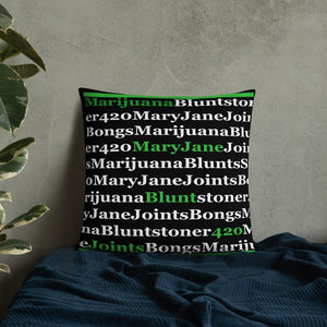 Weed Room Ideas Cool Weed Pillow Black and Green