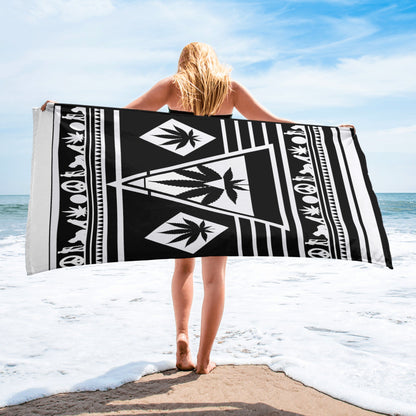 Black Pool Towel for Adults