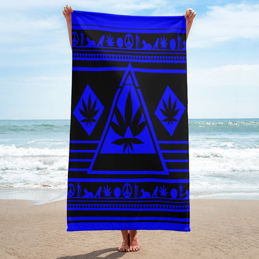 Black & Blue Beach Bliss! Striped Cool Towel Steals the Show (Beach Ready?)